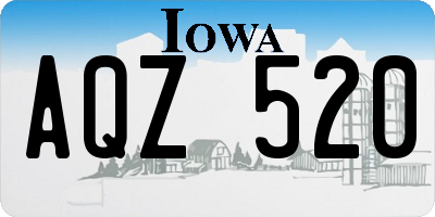 IA license plate AQZ520