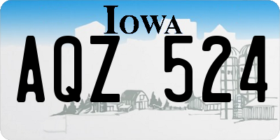 IA license plate AQZ524