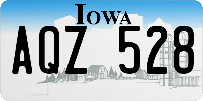 IA license plate AQZ528