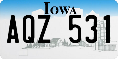 IA license plate AQZ531