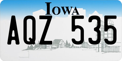 IA license plate AQZ535