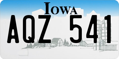 IA license plate AQZ541
