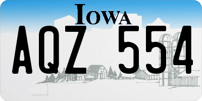 IA license plate AQZ554