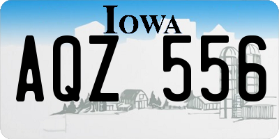 IA license plate AQZ556