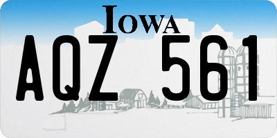 IA license plate AQZ561