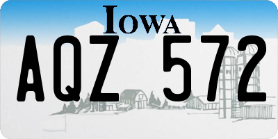 IA license plate AQZ572