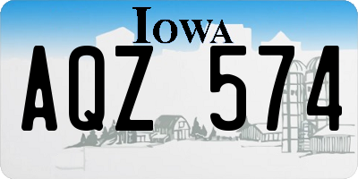 IA license plate AQZ574