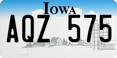 IA license plate AQZ575