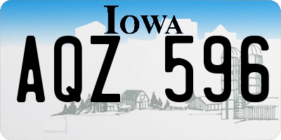IA license plate AQZ596