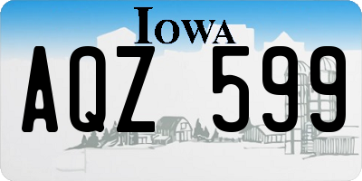 IA license plate AQZ599