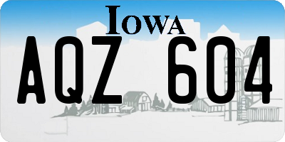 IA license plate AQZ604