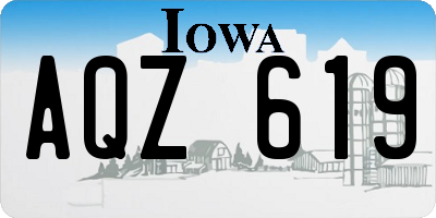 IA license plate AQZ619