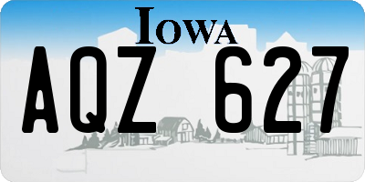 IA license plate AQZ627