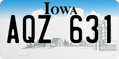 IA license plate AQZ631