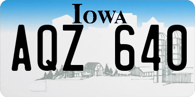 IA license plate AQZ640