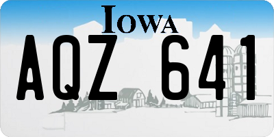 IA license plate AQZ641