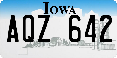 IA license plate AQZ642