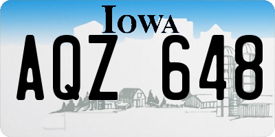 IA license plate AQZ648