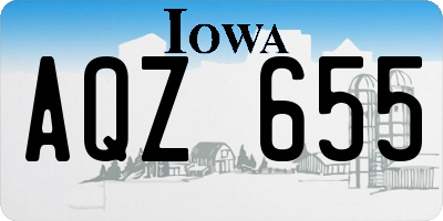 IA license plate AQZ655
