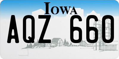 IA license plate AQZ660