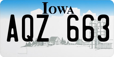 IA license plate AQZ663