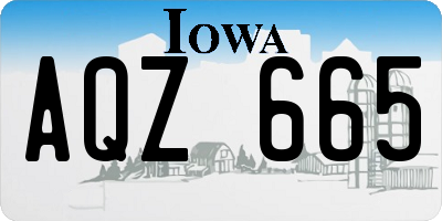IA license plate AQZ665