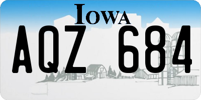 IA license plate AQZ684