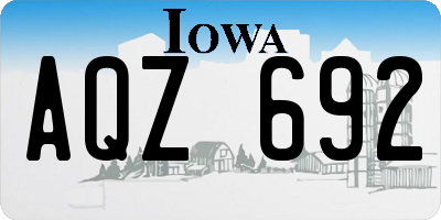 IA license plate AQZ692