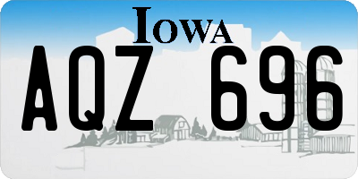 IA license plate AQZ696