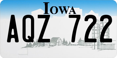 IA license plate AQZ722