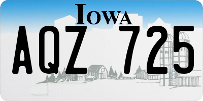 IA license plate AQZ725