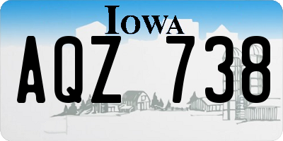 IA license plate AQZ738