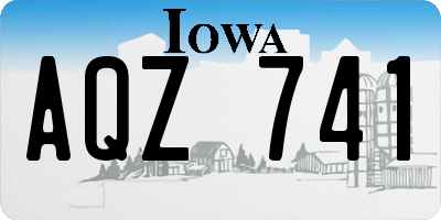 IA license plate AQZ741