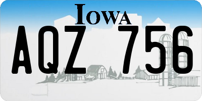 IA license plate AQZ756