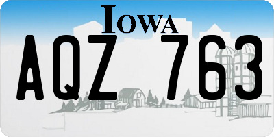 IA license plate AQZ763