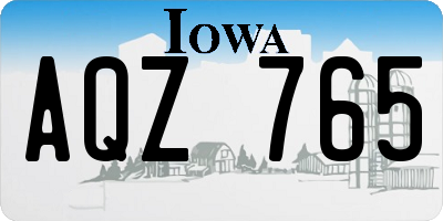 IA license plate AQZ765