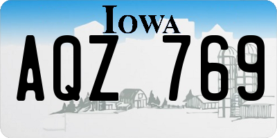 IA license plate AQZ769