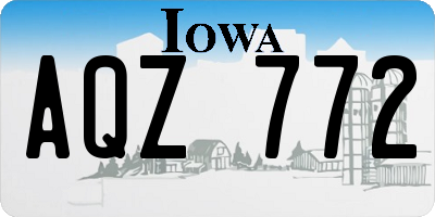 IA license plate AQZ772