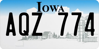 IA license plate AQZ774