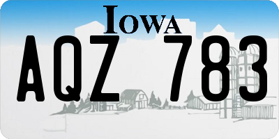 IA license plate AQZ783