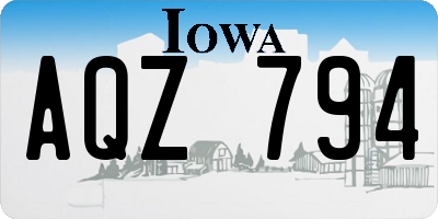 IA license plate AQZ794