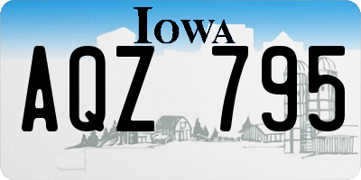 IA license plate AQZ795