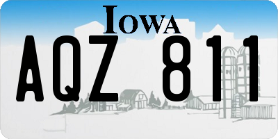 IA license plate AQZ811
