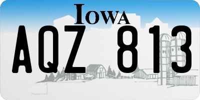 IA license plate AQZ813