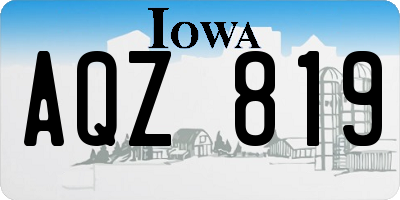 IA license plate AQZ819
