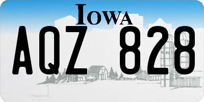 IA license plate AQZ828