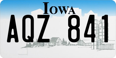 IA license plate AQZ841