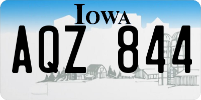 IA license plate AQZ844