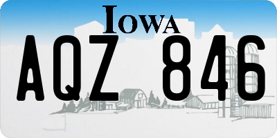 IA license plate AQZ846