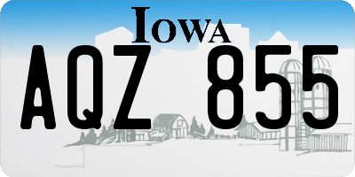 IA license plate AQZ855
